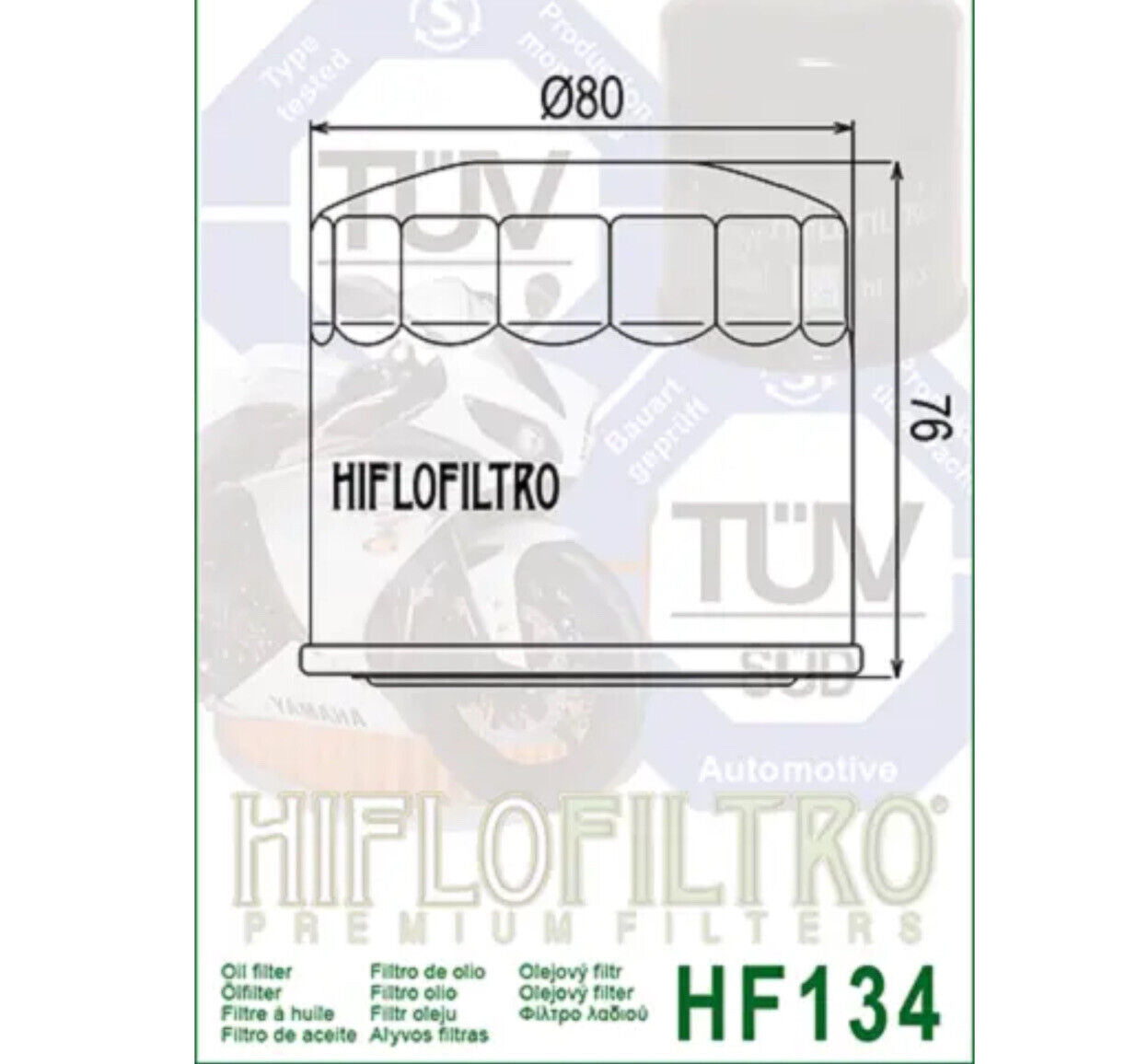 HiFlo Oil Filter HF134 Suzuki GSXR750 VS750 GV1200 GV1400 VS700 1985-1987