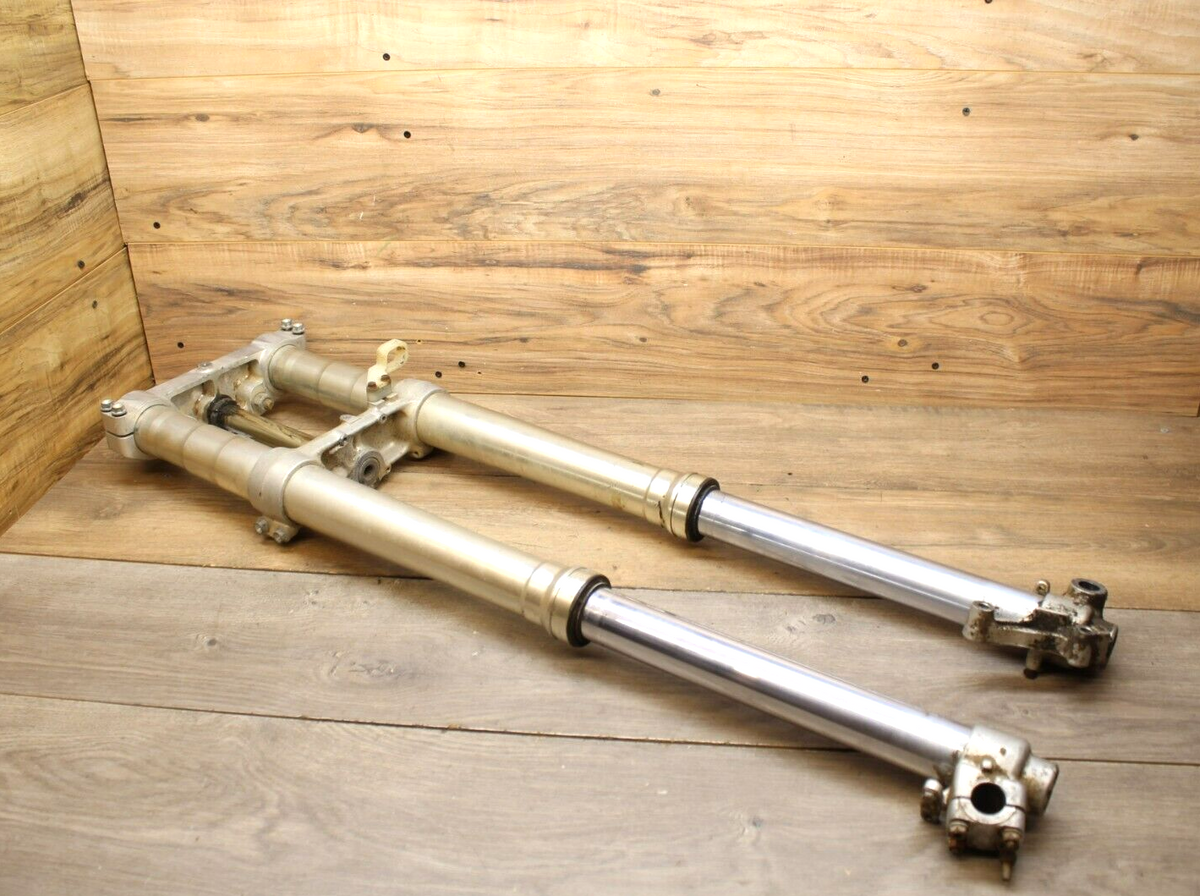 1992 92 Suzuki RM125 RM 125 FRONT LEFT RIGHT FORK SUSPENSION FORKS TRIPLE TREES