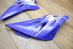 07 2007 Yamaha TTR50 RIGHT LEFT GAS FUEL TANK PLASTIC SET PAIR BLUE