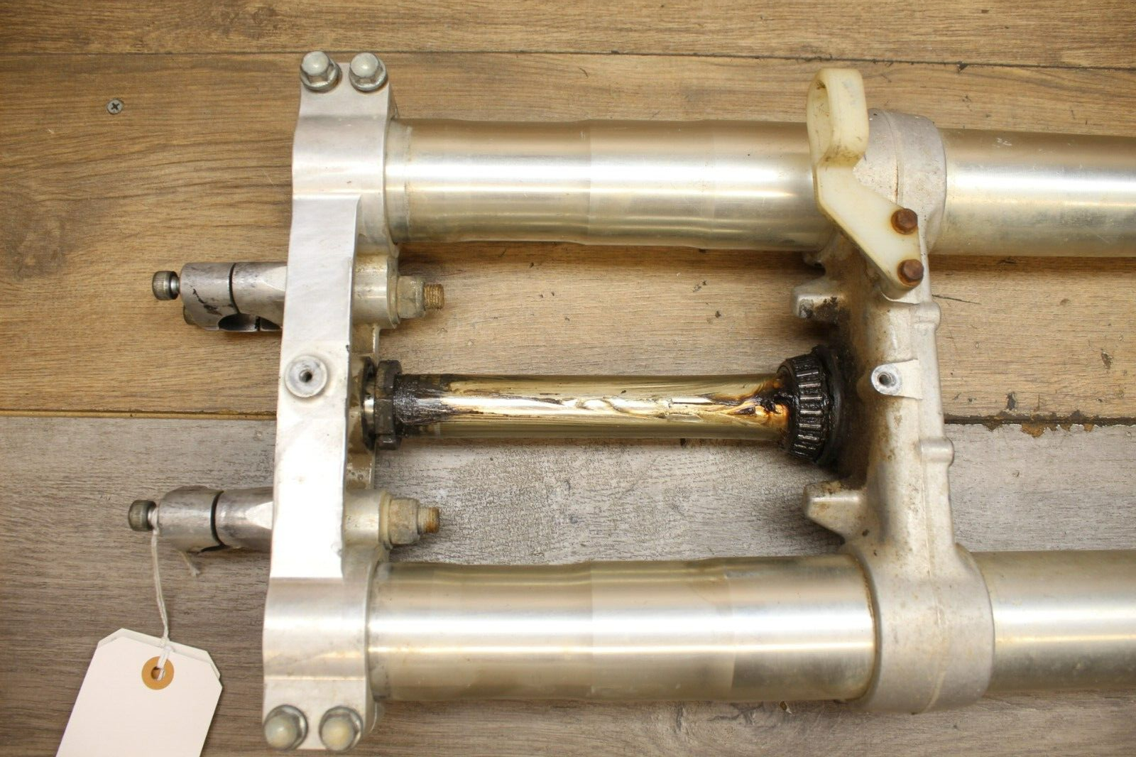 1992 92 Suzuki RM125 RM 125 FRONT LEFT RIGHT FORK SUSPENSION FORKS TRIPLE TREES