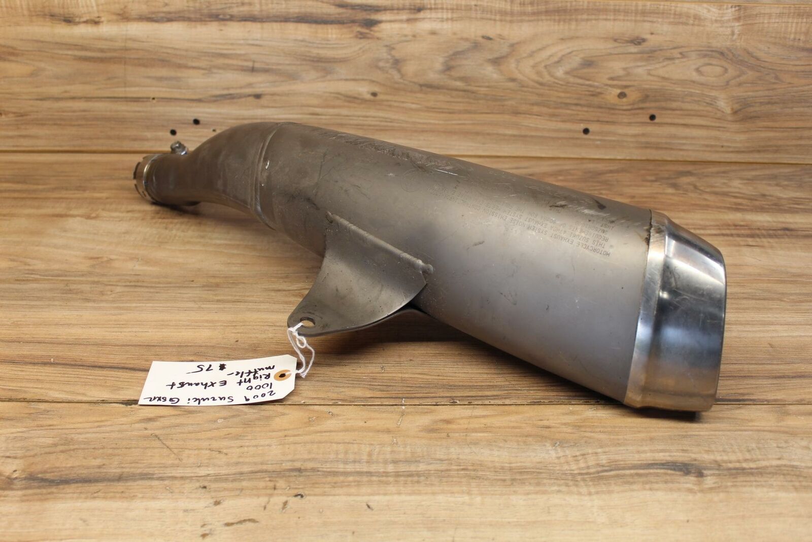 2009 Suzuki GSXR1000 RIGHT EXHAUST PIPE MUFFLER SLIP ON CAN SILENCER