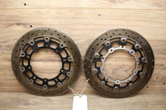 06 07 2007 Yamaha YZF R6 R6R STRAIGHT FRONT LEFT RIGHT BRAKE ROTOR SET ROTORS