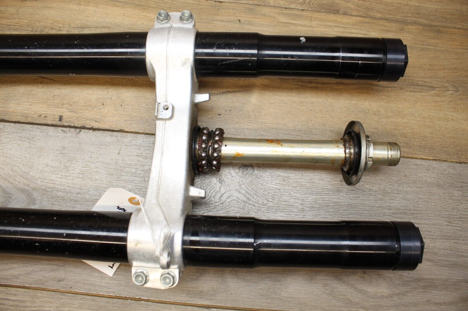 2008 Suzuki GSXR750 RIGHT LEFT FRONT SUSPENSION FORKS W LOWER TRIPLE TREE