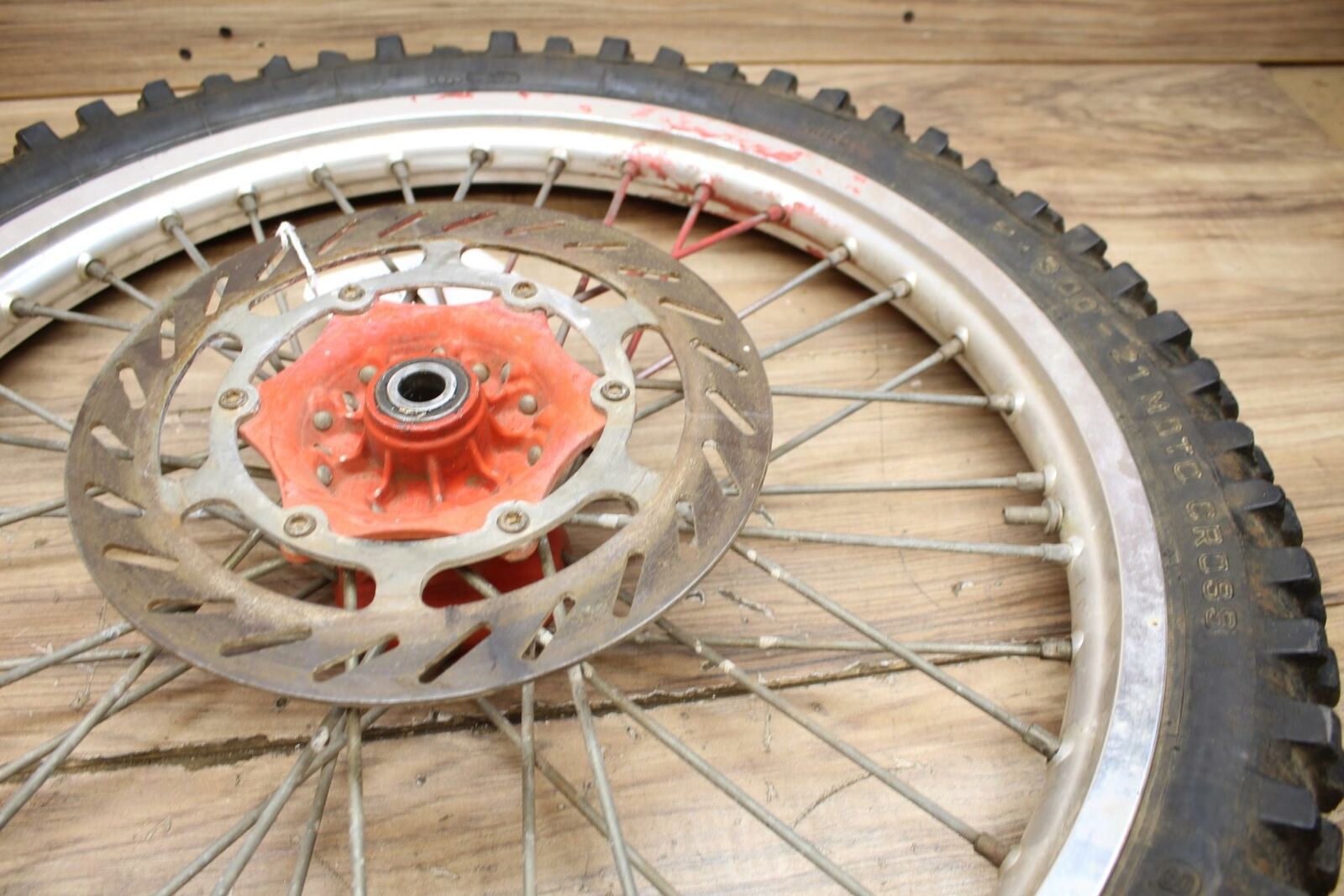 1991 KTM 450 ESC FRONT WHEEL RIM 3.00-21 W TIRE