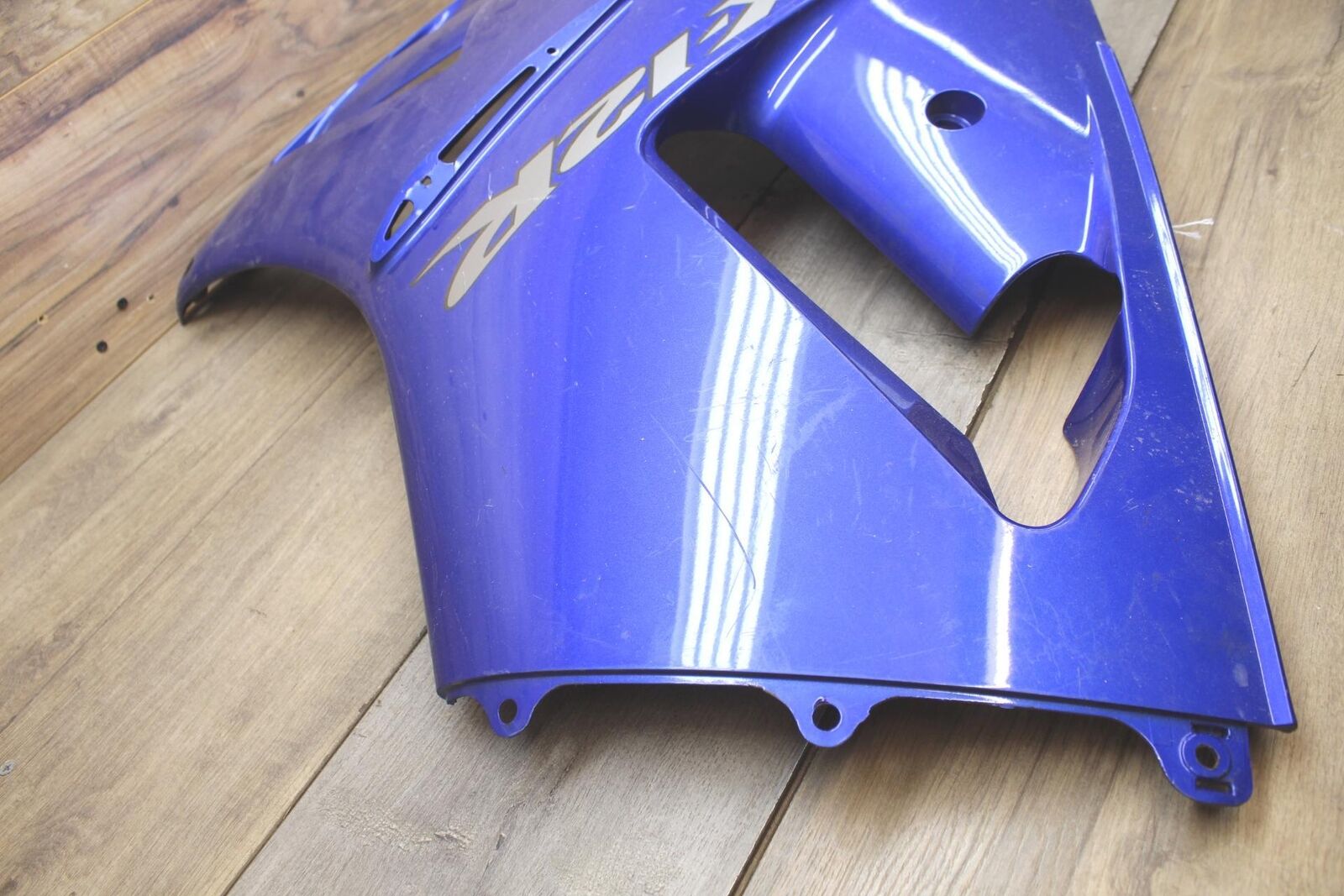 02-03 KAWASAKI ZX12R Zx1200r BLUE OEM RIGHT LOWER MID UPPER SIDE FAIRING COWL