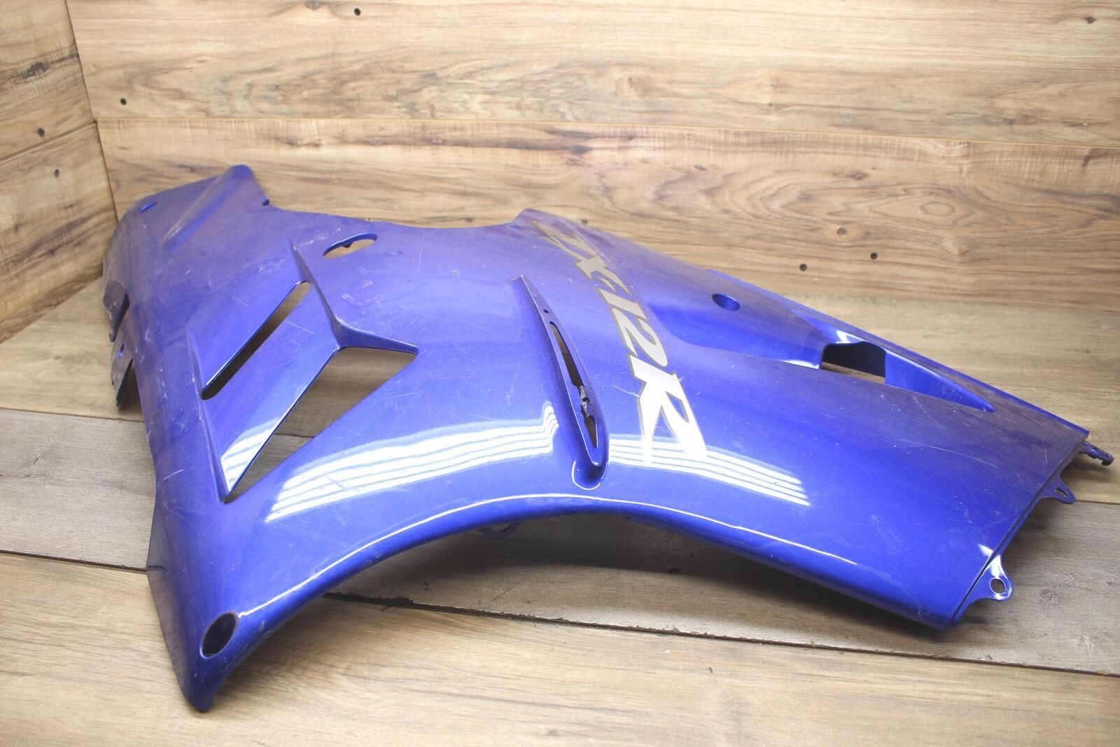 02-03 KAWASAKI ZX12R Zx1200r BLUE OEM RIGHT LOWER MID UPPER SIDE FAIRING COWL