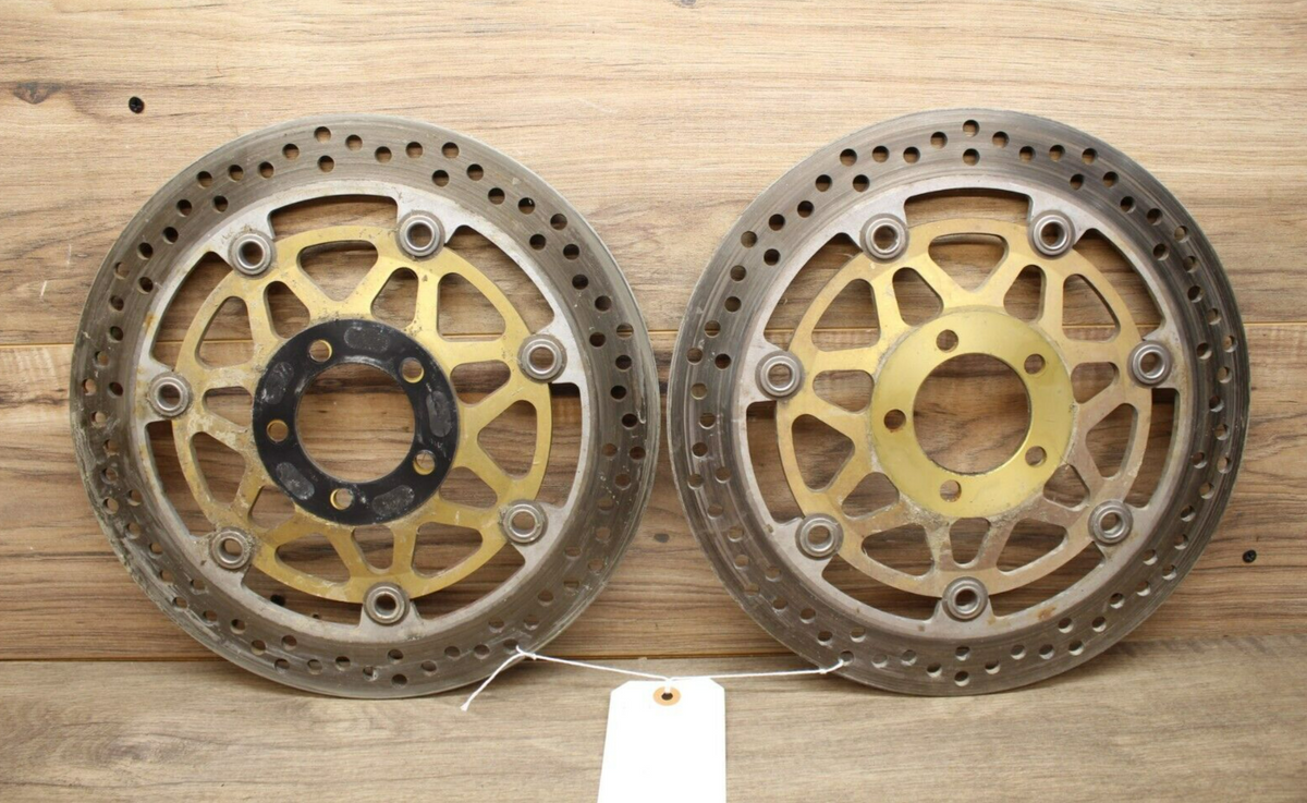 02 2002 Kawasaki ZRX1200R STRAIGHT FRONT LEFT RIGHT ROTOR SET PAIR ROTORS