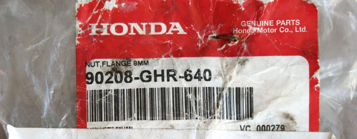 Honda 90208-GHR-640 FLANGE NUT 8mm