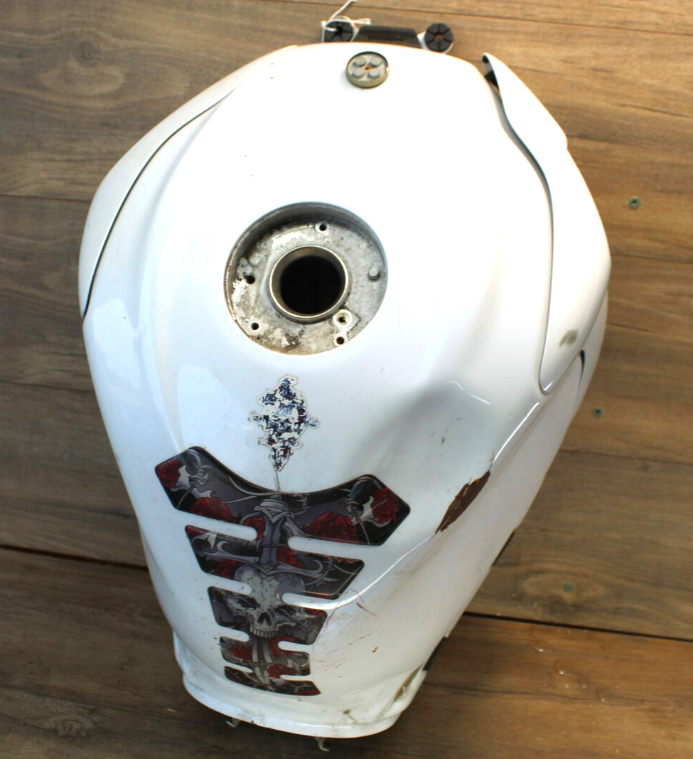 12 2012 Suzuki GSXR750 WHITE GAS TANK FUEL CELL PETROL RESERVOIR