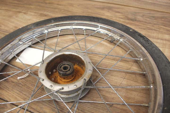 1979-1987 1984 Yamaha QT50 Yamahopper FRONT WHEEL RIM W TIRE 14”