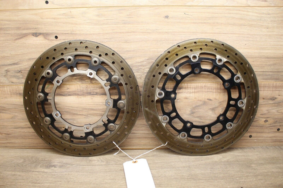 06 07 2007 Yamaha YZF R6 R6R STRAIGHT FRONT LEFT RIGHT BRAKE ROTOR SET ROTORS