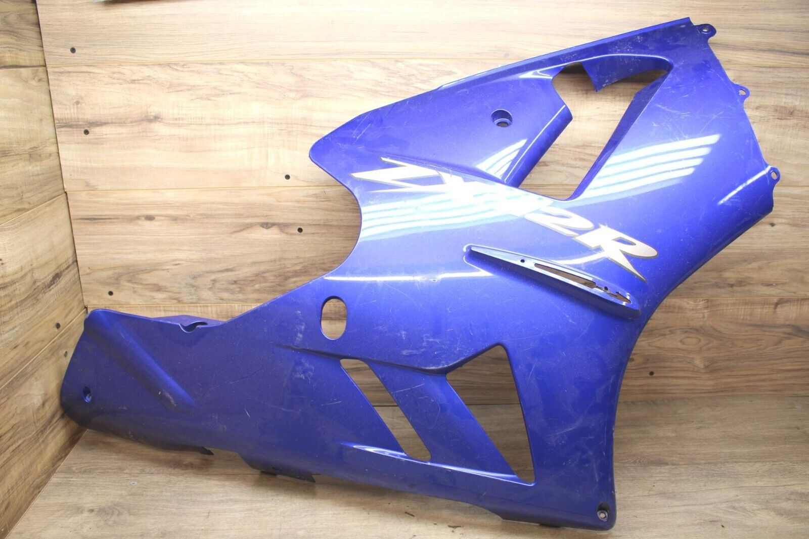 02-03 KAWASAKI ZX12R Zx1200r BLUE OEM RIGHT LOWER MID UPPER SIDE FAIRING COWL