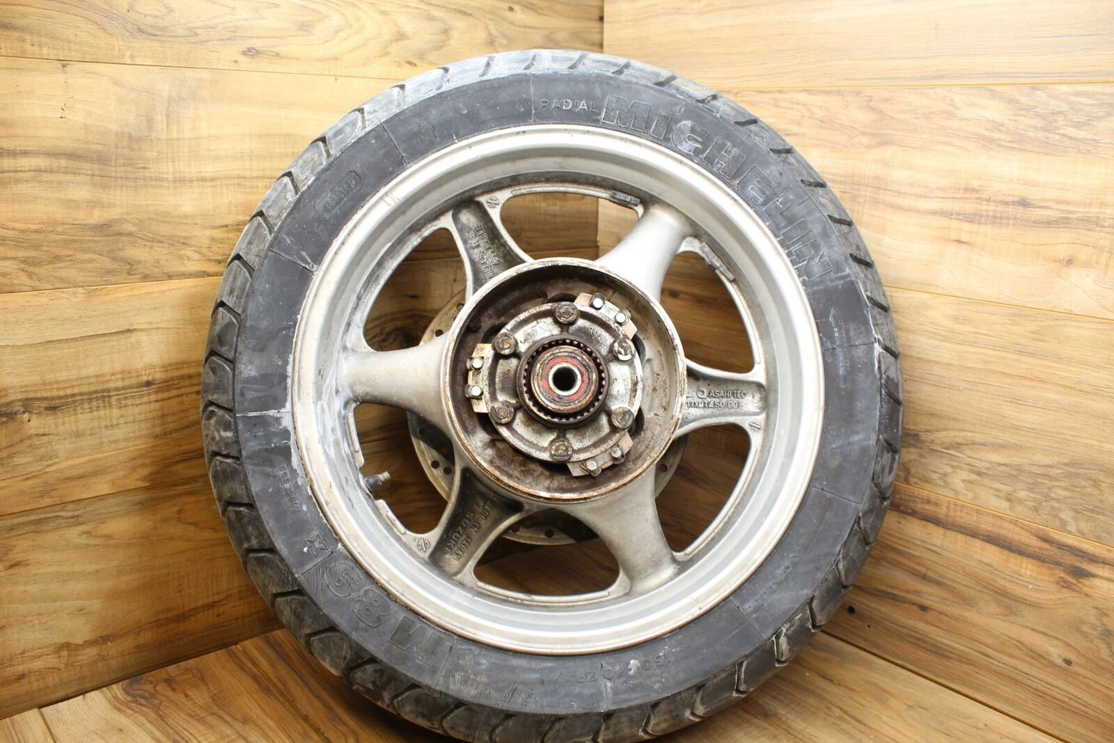 1991 Suzuki Katana 1100 GSX1100F REAR WHEEL BACK RIM W TIRE