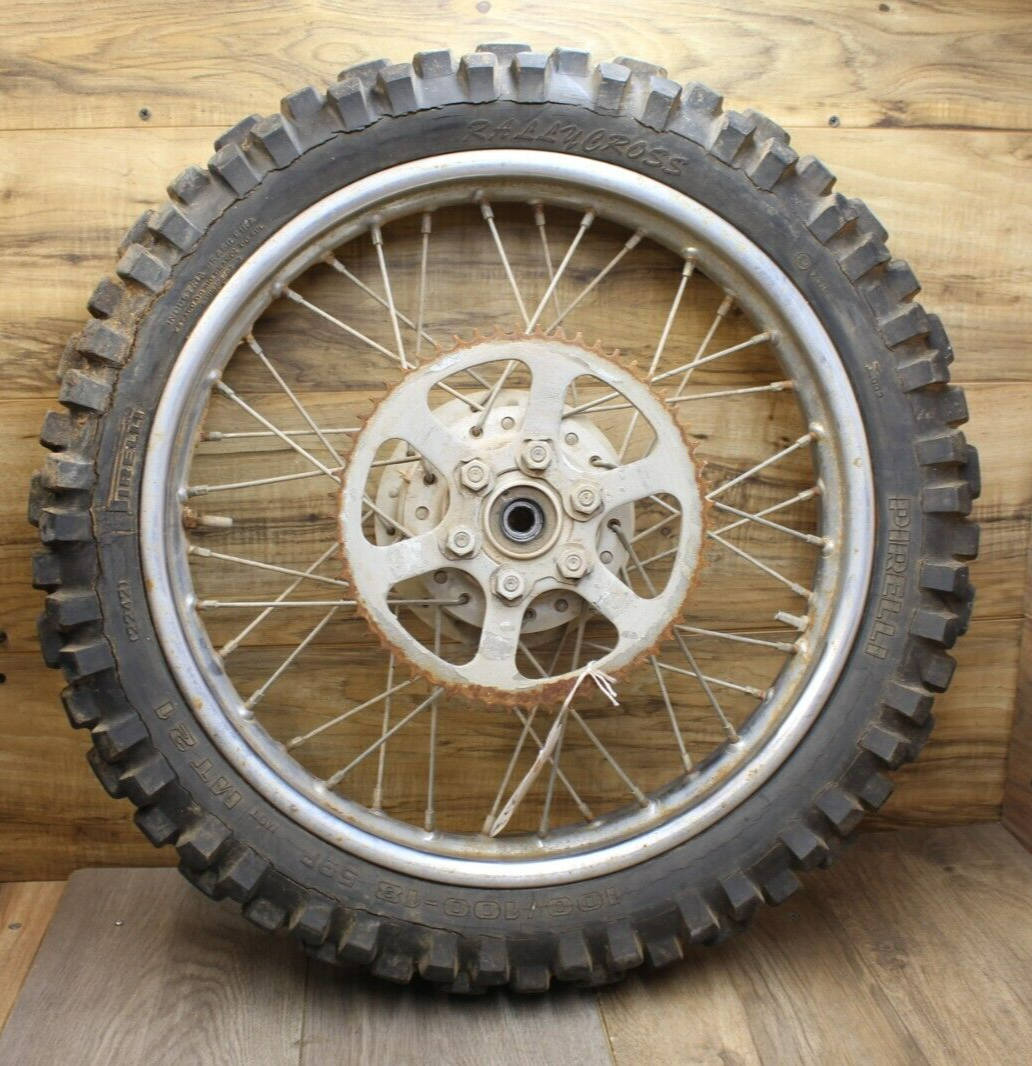 02 2002 Yamaha TTR225 TTR 225 REAR BACK WHEEL RIM 18x2.15 W TIRE 100/100-18