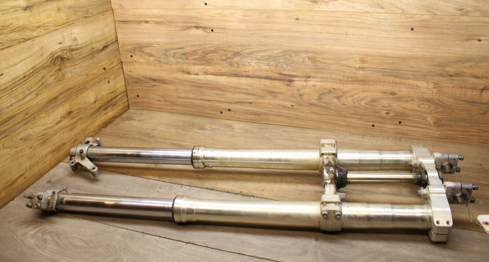 1992 92 Suzuki RM125 RM 125 FRONT LEFT RIGHT FORK SUSPENSION FORKS TRIPLE TREES