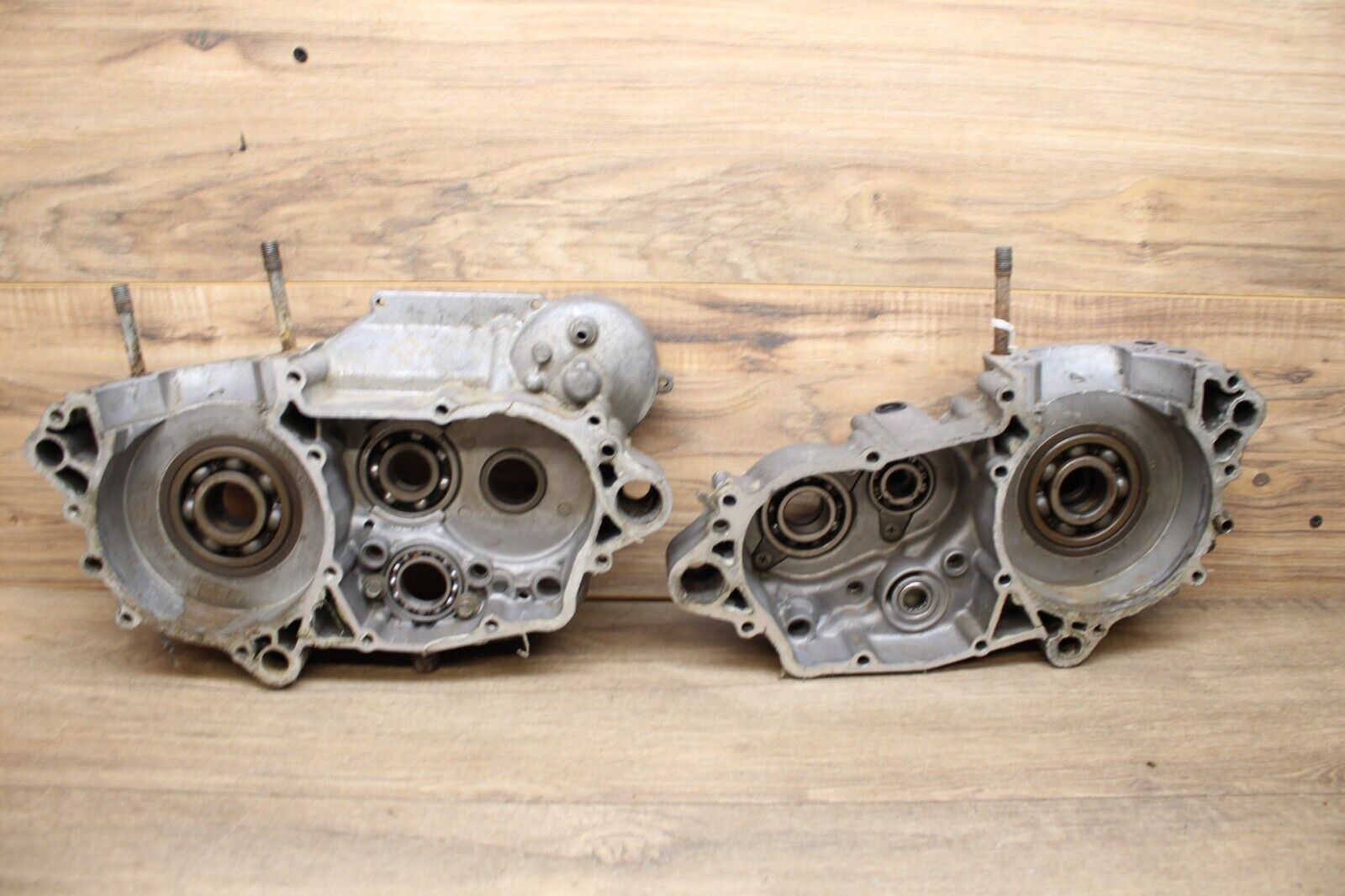 1991 KAWASAKI KDX250 ENGINE MOTOR LEFT RIGHT CRANKCASE CRANK CASES BLOCK